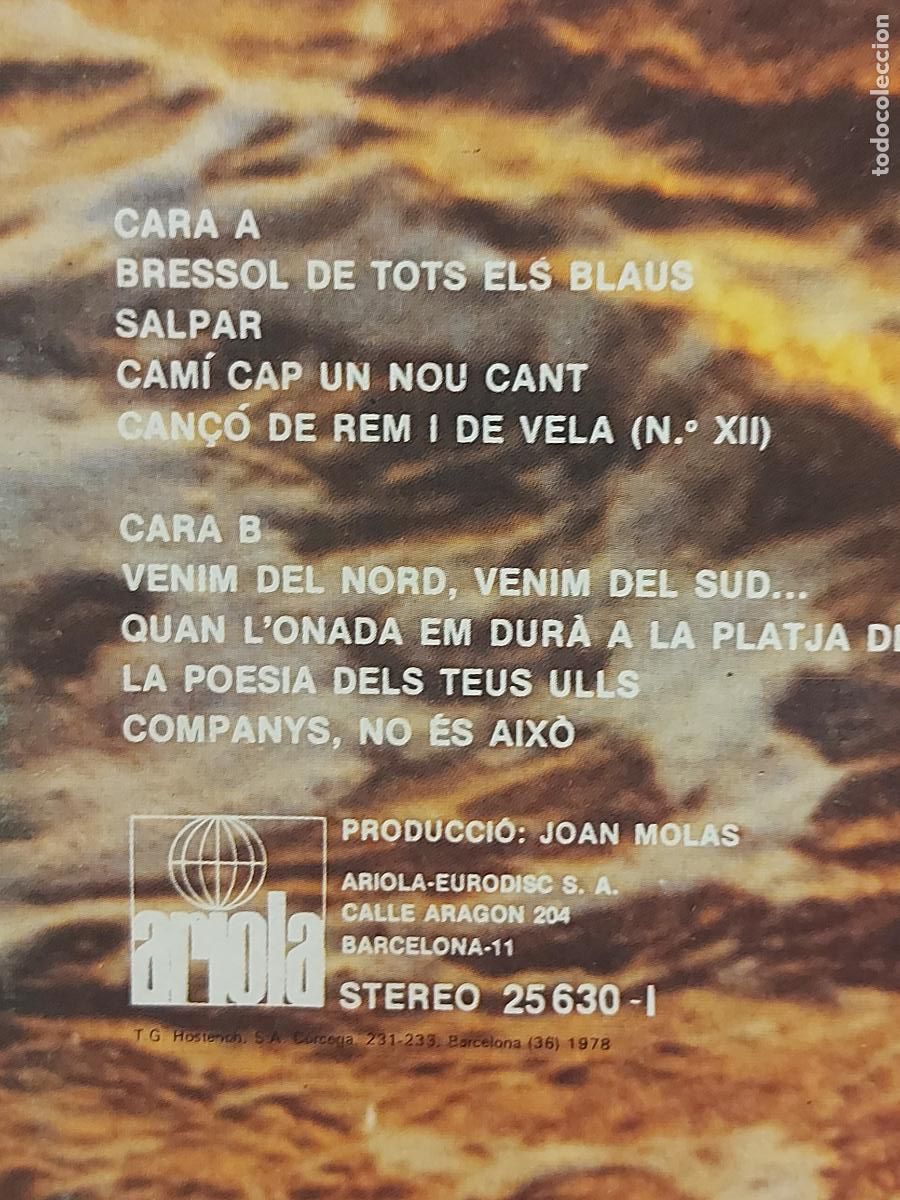 Discos de vinilo: LLU&Iacute;S LLACH / EL MEU AMIC EL MAR / LP GATEFOLD-ARIOLA-1978 / MBC. ***/*** - Foto 4