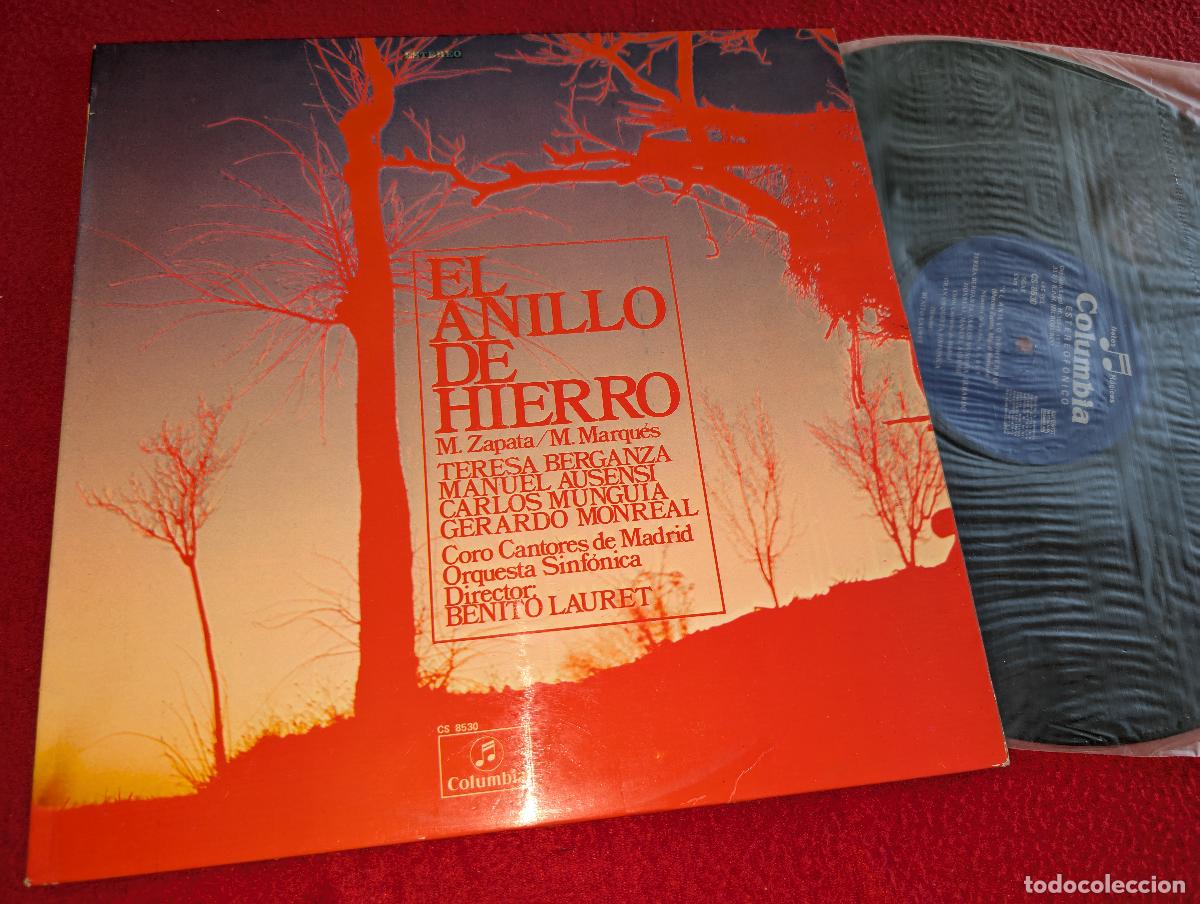 Disques de vinyle: MADRID dir Lauret ANILLO DE HIERRO Berganza+Ausensi+Munguia+Monreal LP 1971 Columbia