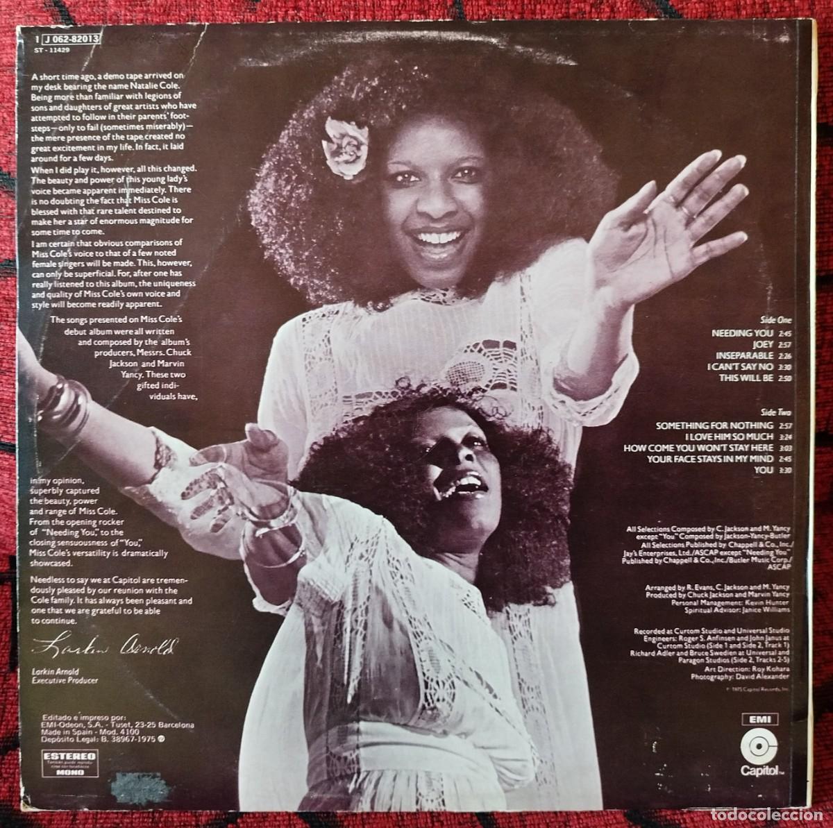 Discos de vinilo: NATALIE COLE ** Inseparable ** VINILO LP 1975 - Foto 2