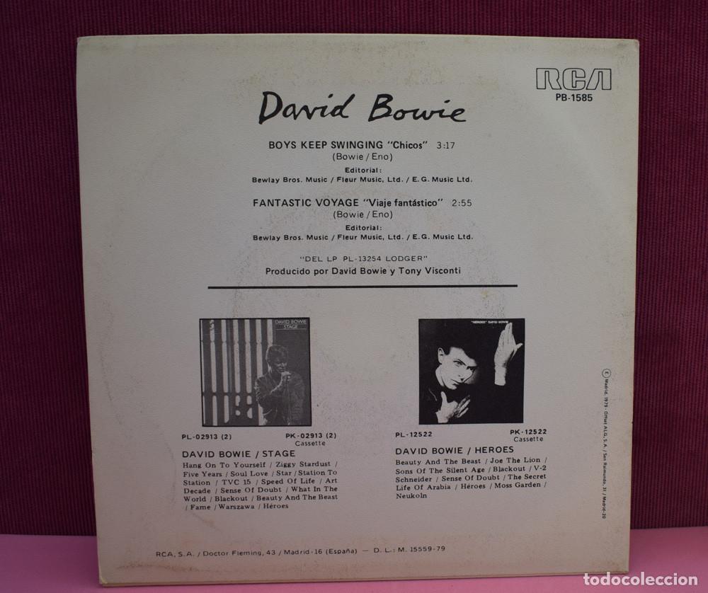 Discos de vinilo: DAVID BOWIE &lrm;&ndash; Boys Keep Swinging - SINGLE RCA 1979 - Foto 2