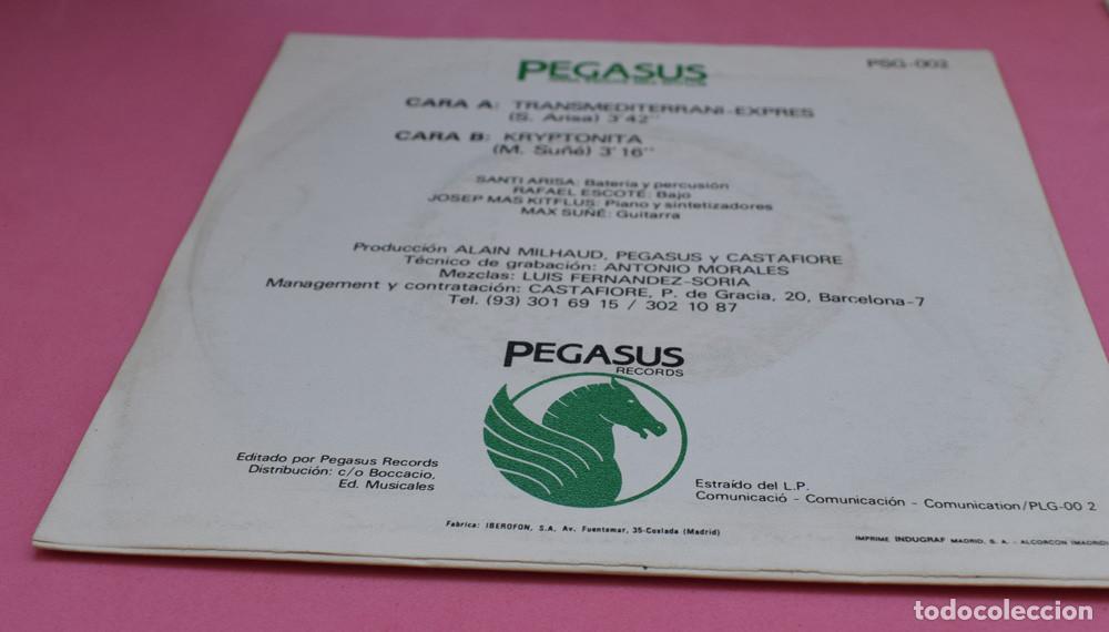 Discos de vinilo: Pegasus &ndash; Transmediterrani Express - SINGLE PROMO 1983 - Foto 2