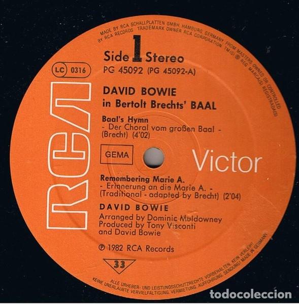 Discos de vinilo: David Bowie &ndash; David Bowie In Bertolt Brechts Baal maxi - Foto 2