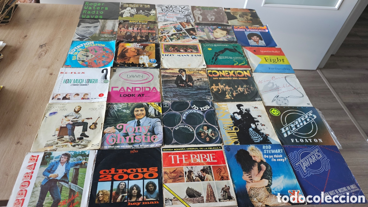 Discos de vinilo: 64 Singles Pop internacional varias d&eacute;cadas. - Foto 1