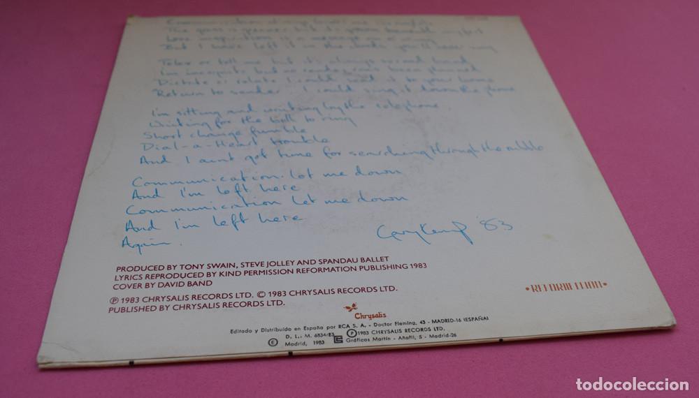 Discos de vinilo: Spandau Ballet &ndash; Communication - SINGLE PROMO 1983 - Foto 2