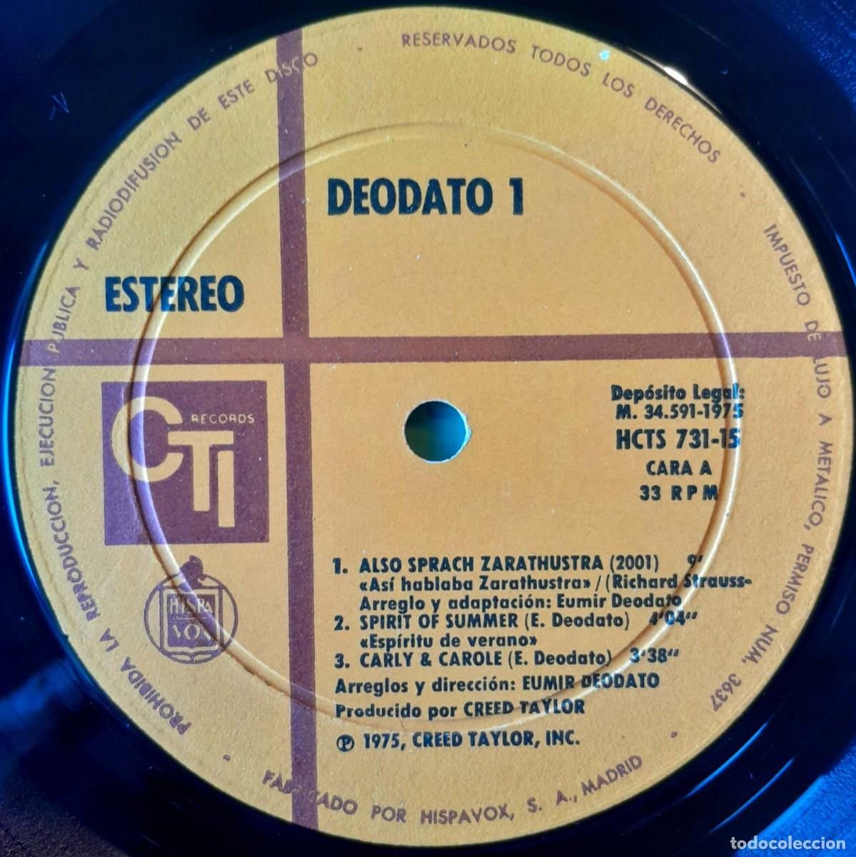 Discos de vinilo: DEODATO : PRELUDE [CTI - ESP 1976] LP/GAT - Foto 4