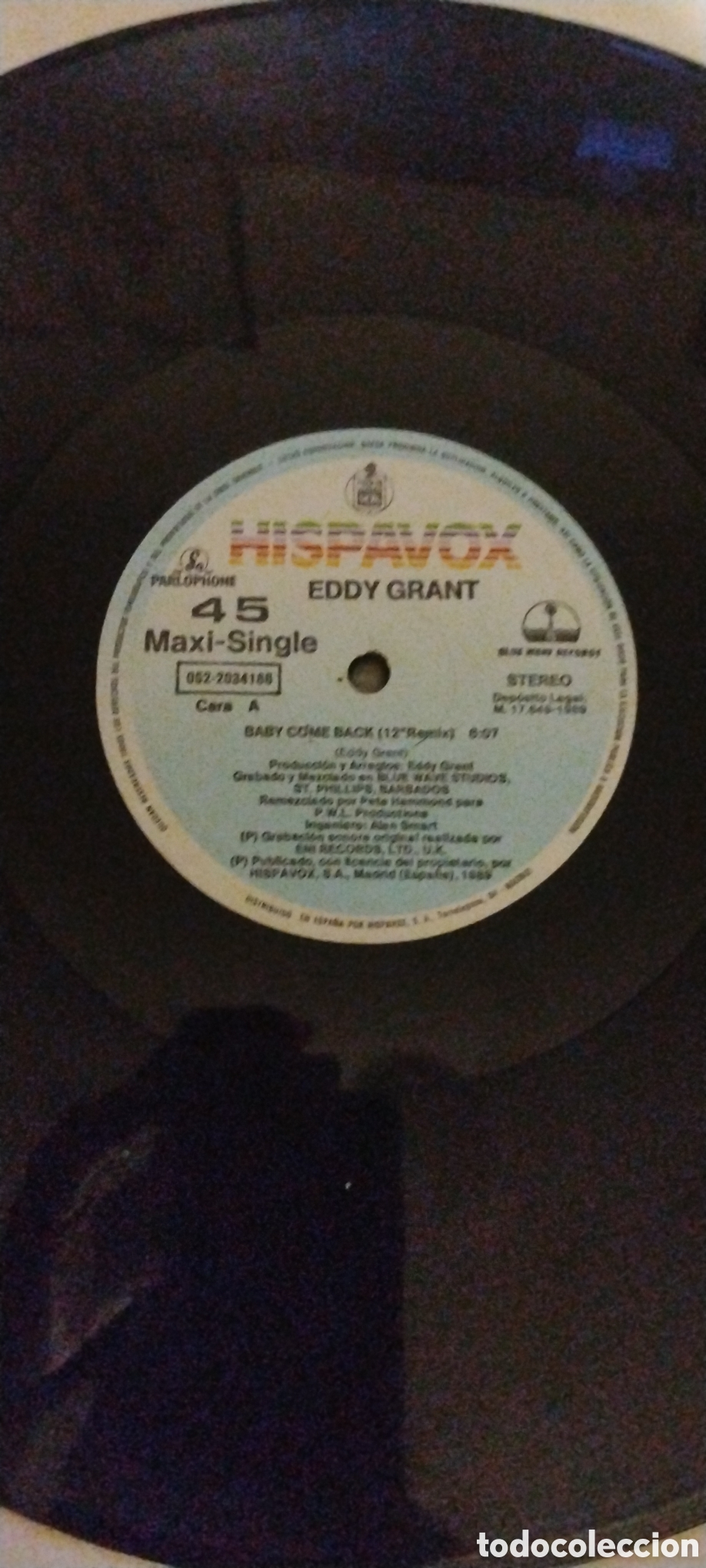 Discos de vinilo: EDDY GRANT-BABY COME BACK-MAXI-HISPAVOX/SPAIN-IB - Foto 2