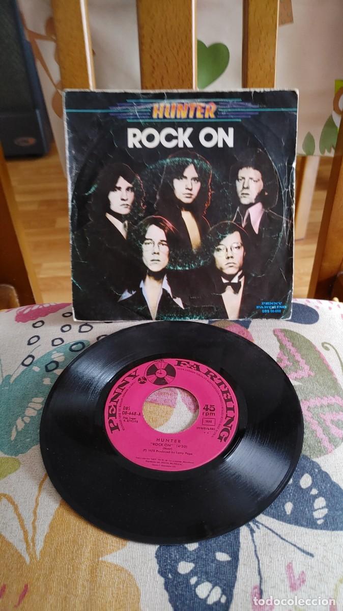 Discos de vinilo: HUNTER-SINGLE ROCK ON - Foto 1