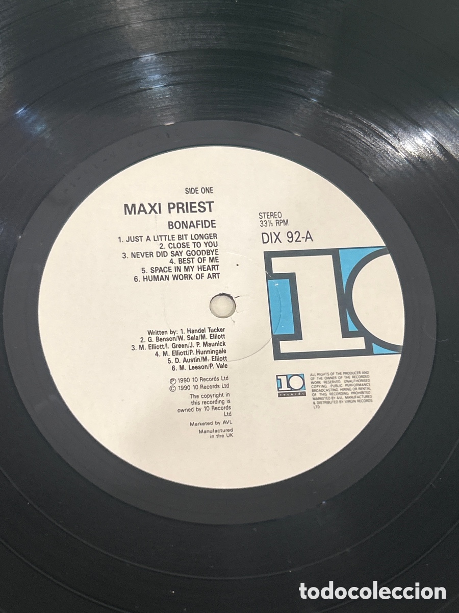 Discos de vinilo: BONAFIDE ( MAXI - PRIEST ) LP 1990 - Foto 5