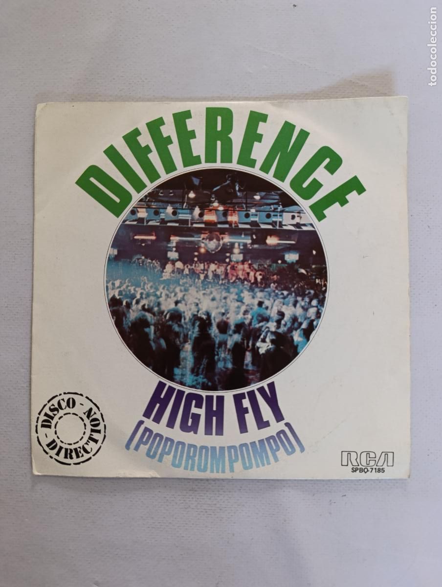 Discos de vinilo: SINGLE DIFFERENCE - HIGH FLY (POPOROMPOMPO) - SHAKE THAT GROOVY THING - DISCO VINILO (B2) - Foto 1