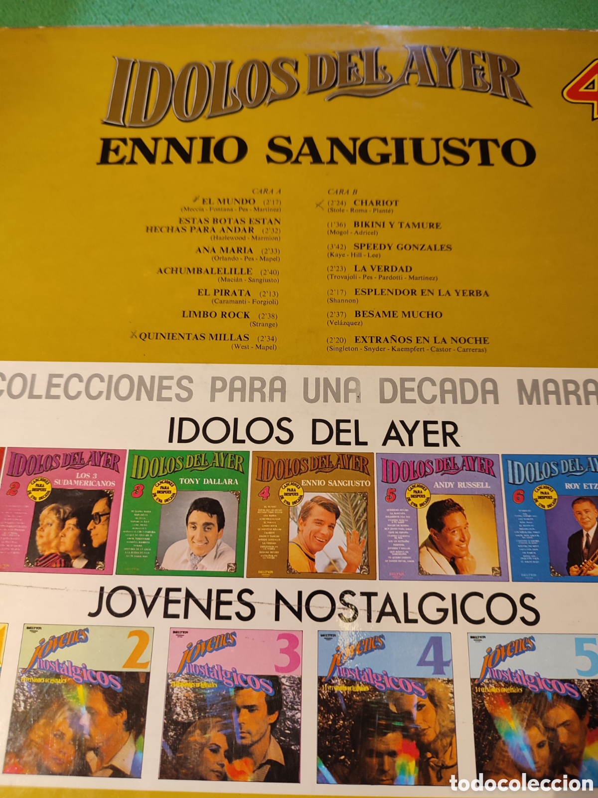 Discos de vinilo: Ennio Sangiusto - &Iacute;dolos del ayer Vol 4 - Foto 2