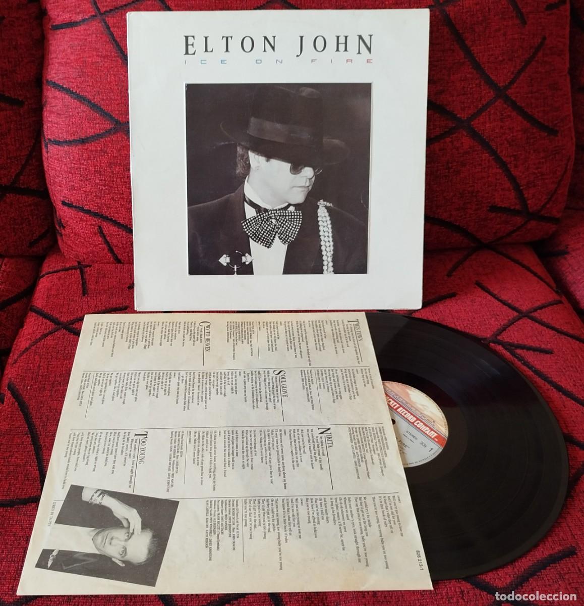 Discos de vinilo: ELTON JOHN ** Ice On Fire ** VINILO LP ORIGINAL 1985 - Foto 1