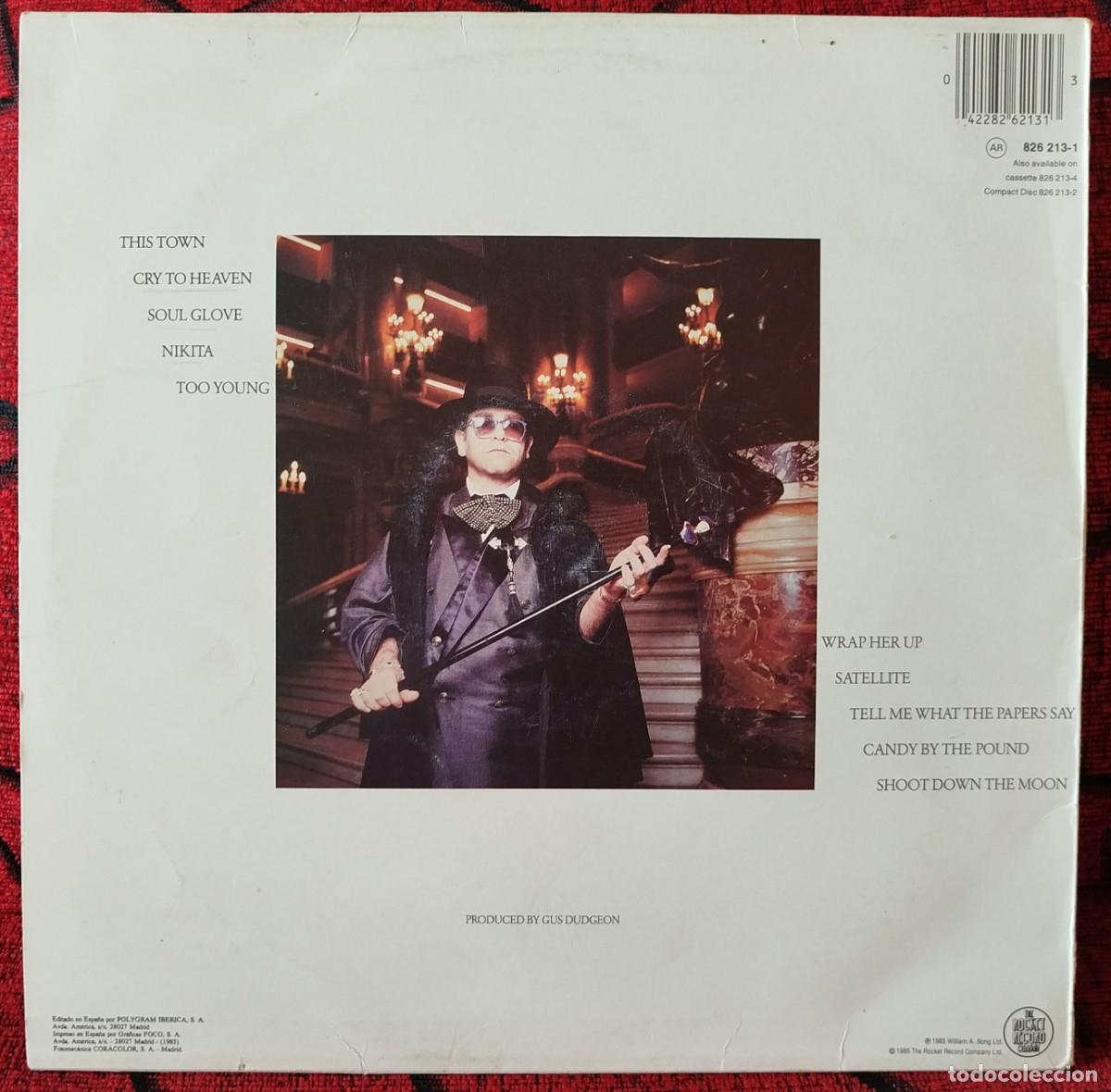 Discos de vinilo: ELTON JOHN ** Ice On Fire ** VINILO LP ORIGINAL 1985 - Foto 2