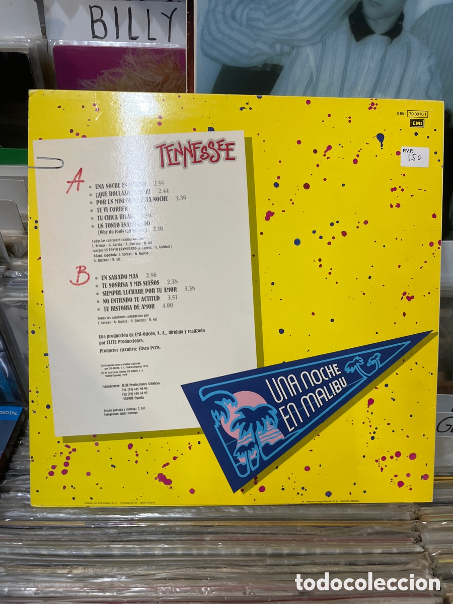 Discos de vinilo: tennessee una noche en malibu - Foto 2