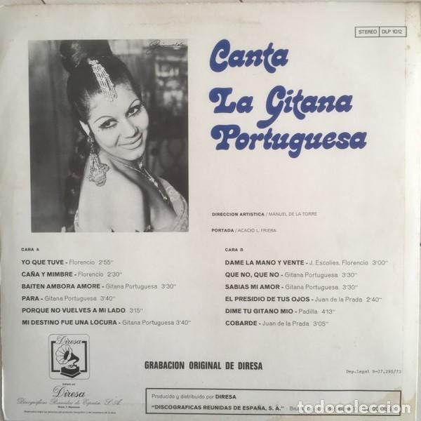 Discos de vinilo: La Gitana Portuguesa &ndash; Canta - LP - Foto 2