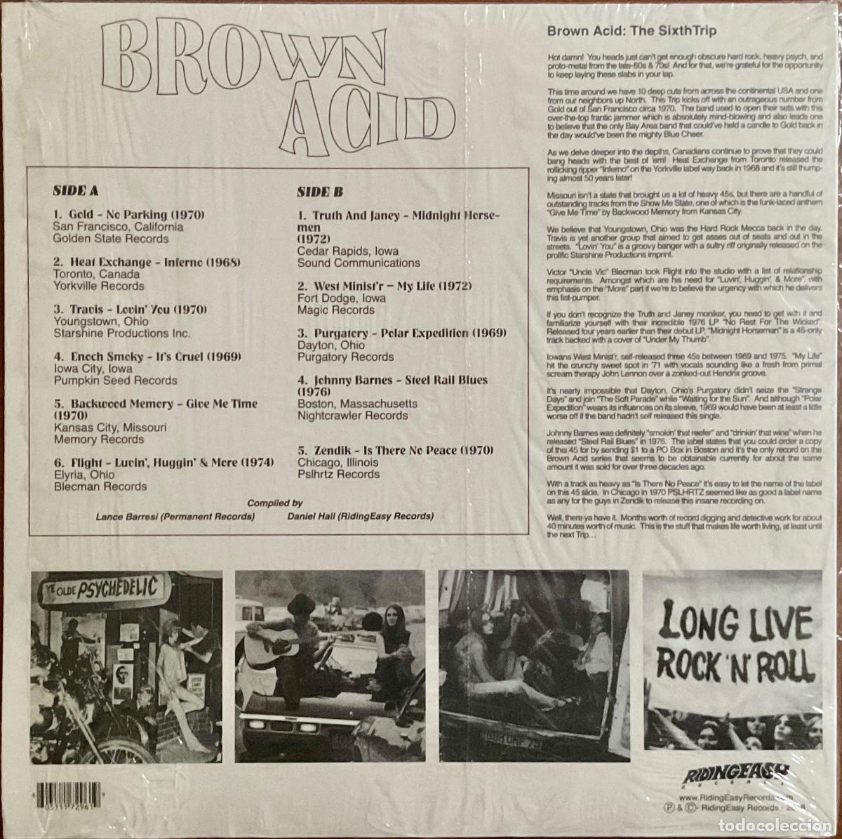 Discos de vinilo: BROWN ACID: THE SIXTH TRIP - VARIOS - Foto 2