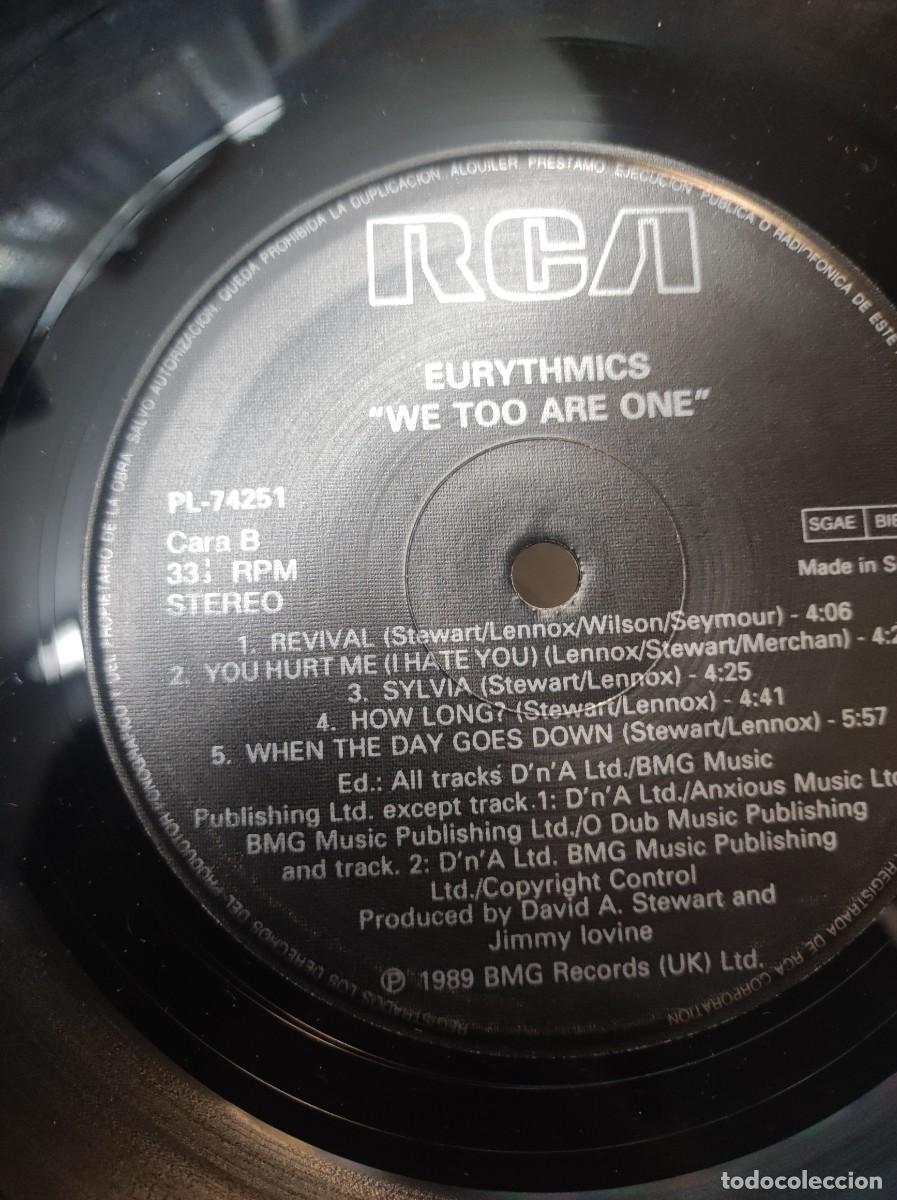 Discos de vinilo: Eurythmics &ndash; We Too Are One - Foto 1