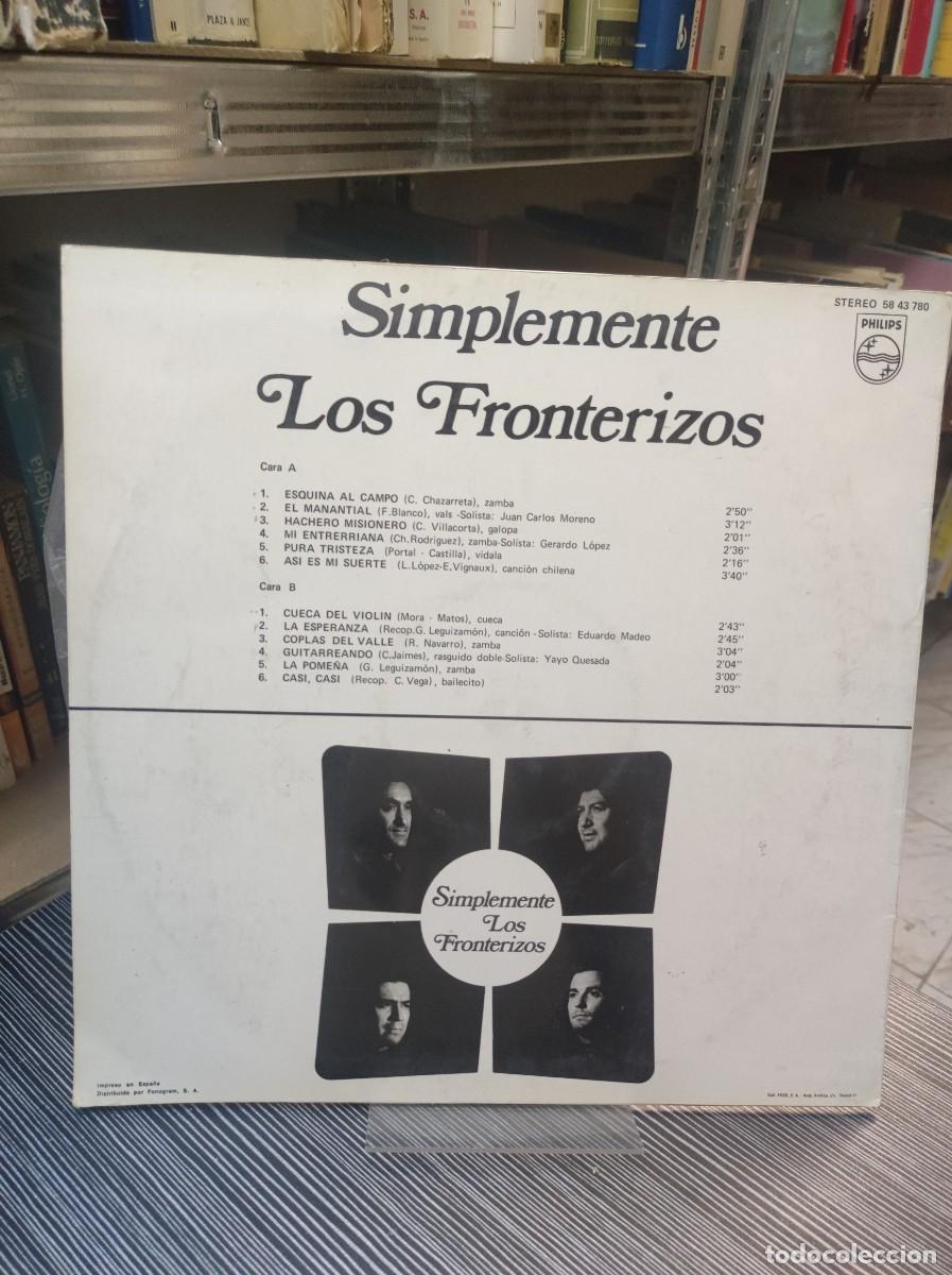 Discos de vinilo: Los Fronterizos &ndash; Simplemente Los Fronterizos - Foto 2