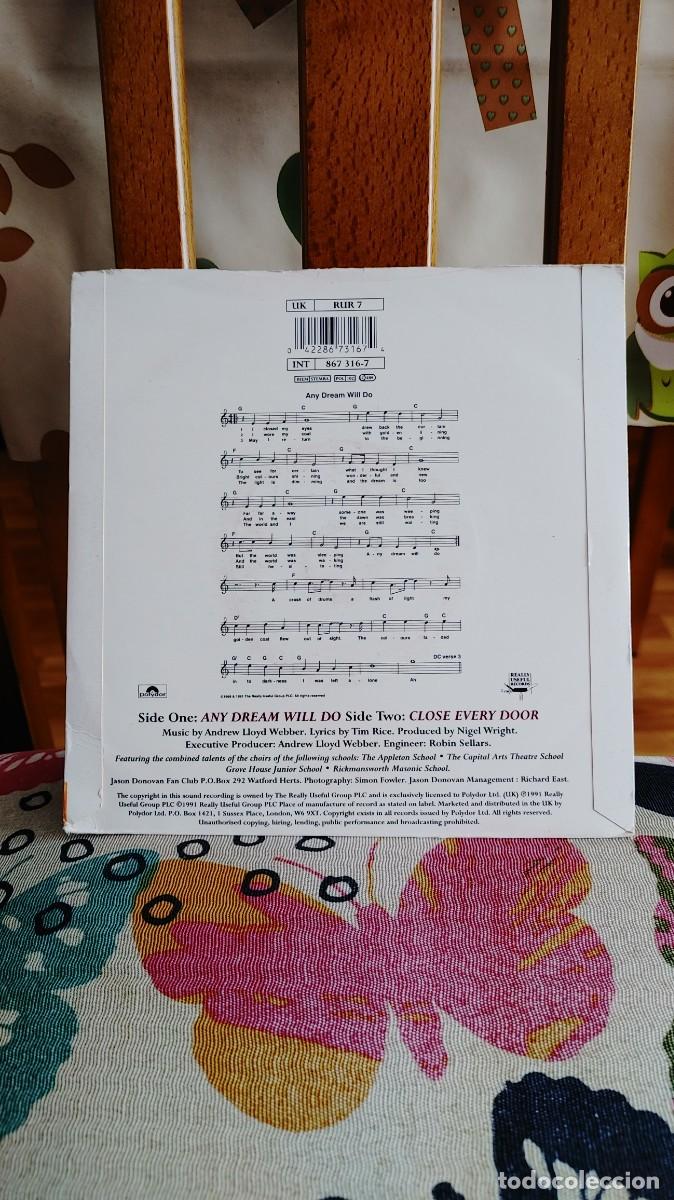 Discos de vinilo: JASON DONOVAN-SINGLE ANY DREAM WILL DO - Foto 2