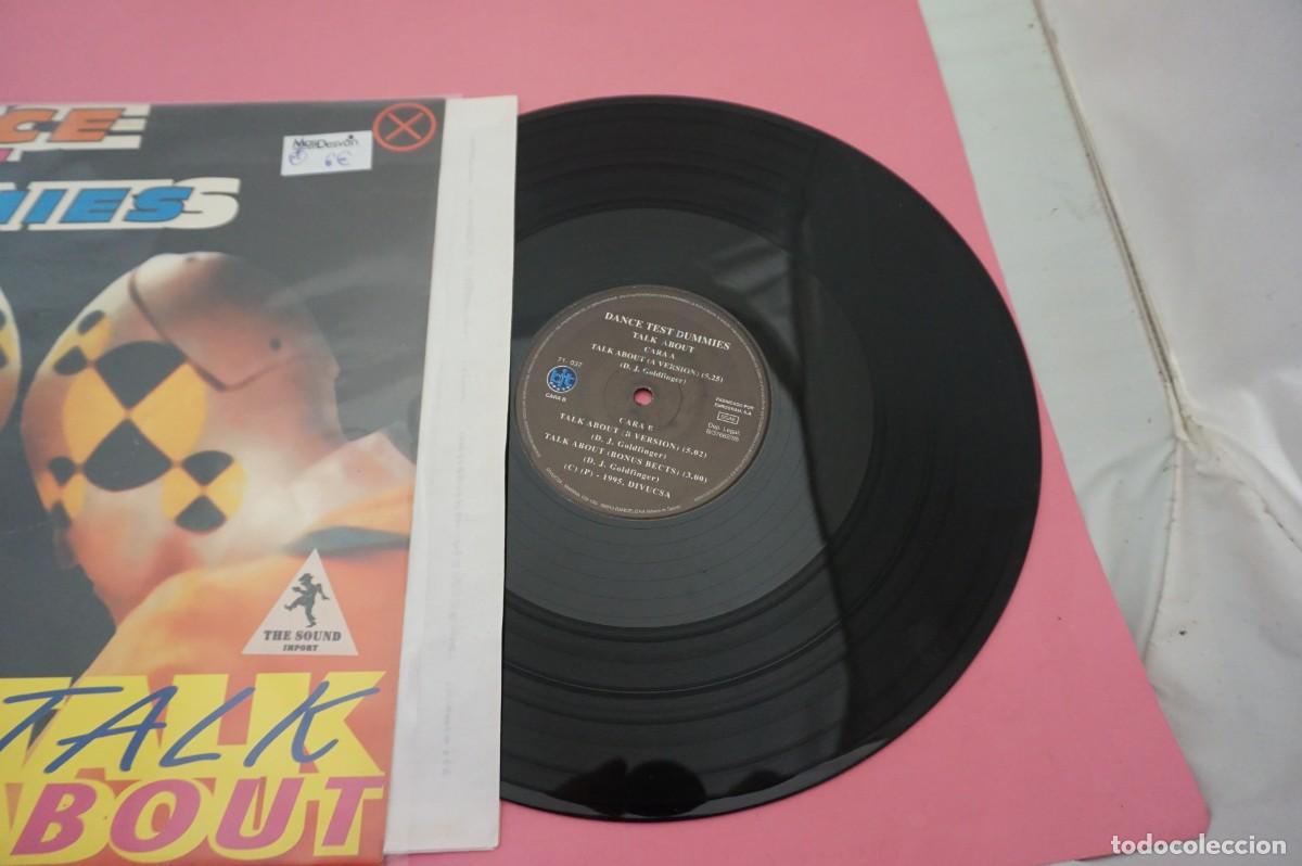 Discos de vinilo: MAXI SINGLE - DANCE TEST DUMMIES - TALK ABOUT - EL DISCO ESTA COMO NUEVO - Foto 2