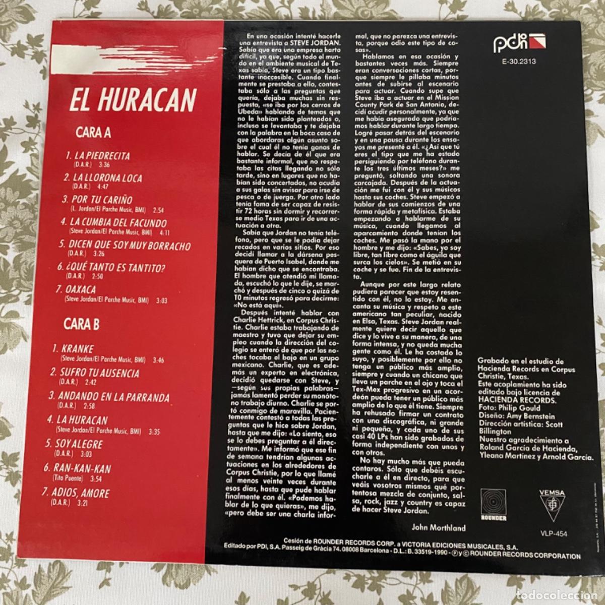 Discos de vinilo: STEVE JORDAN EL HURACAN - Foto 4