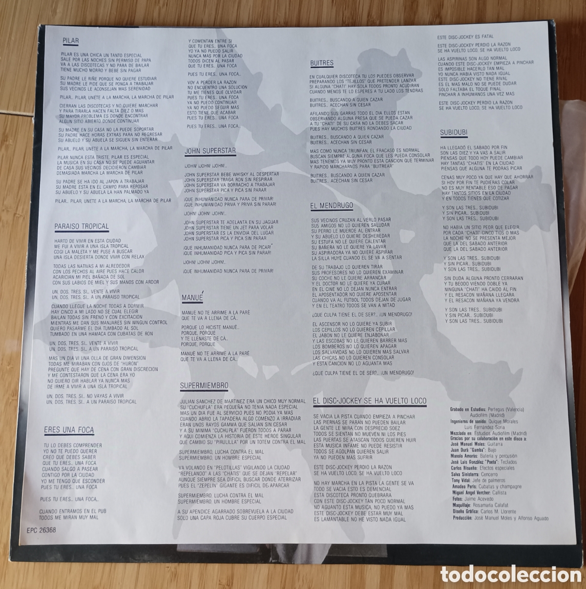 Discos de vinilo: Los Inhumanos &rdquo;Manu&eacute;&rdquo; LP 1985 - Foto 5