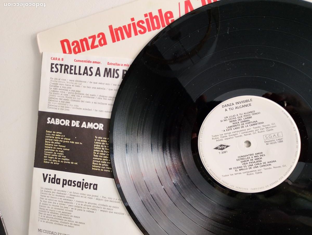 Discos de vinilo: Danza Invisible &lrm;&ndash; A Tu Alcance 1988 - Foto 4