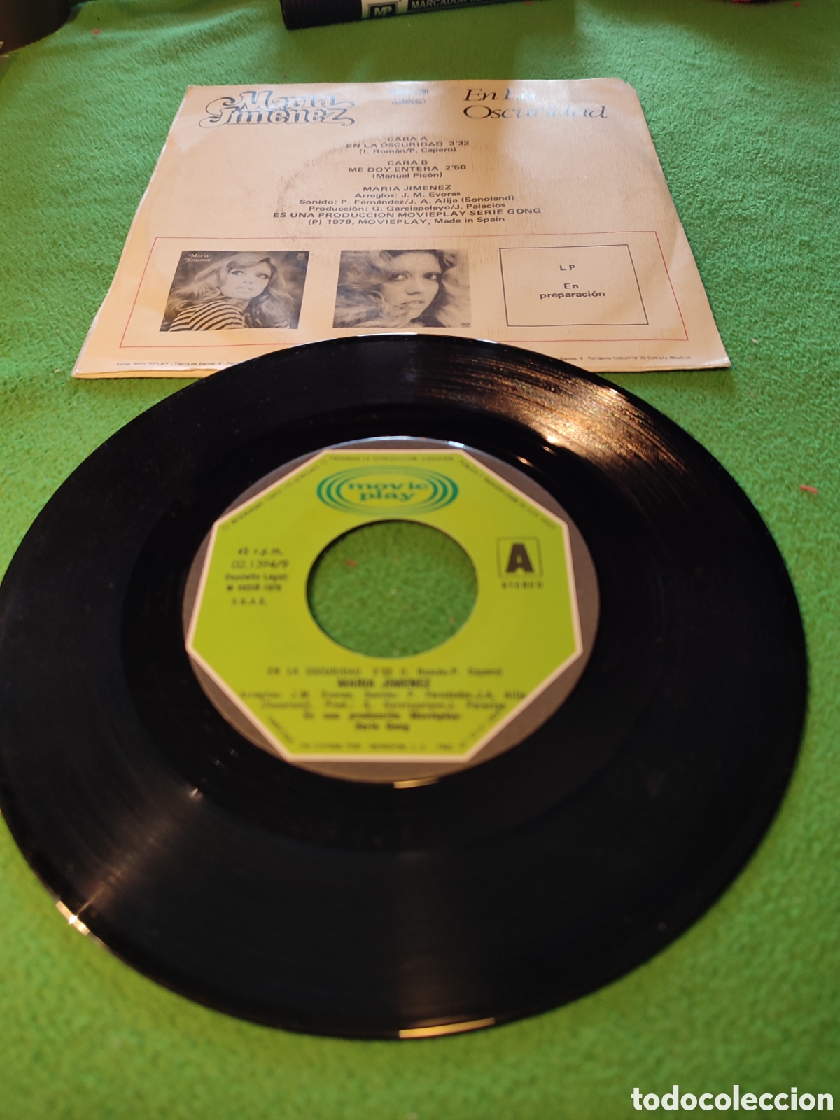 Discos de vinilo: Mar&iacute;a Jim&eacute;nez - En la oscuridad 1979 - Foto 2
