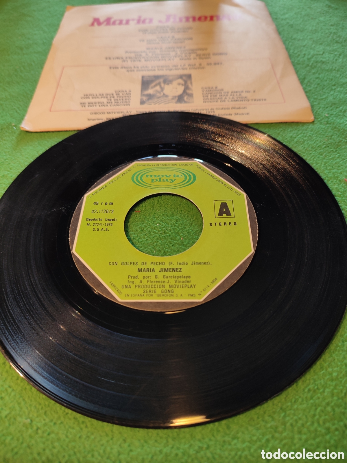 Discos de vinilo: Mar&iacute;a Jim&eacute;nez - Con golpes de pecho - Foto 2