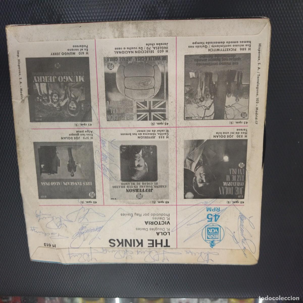 Discos de vinilo: SINGLE DISCO DE VINILO THE KINKS LOLA VICTORIA - Foto 2