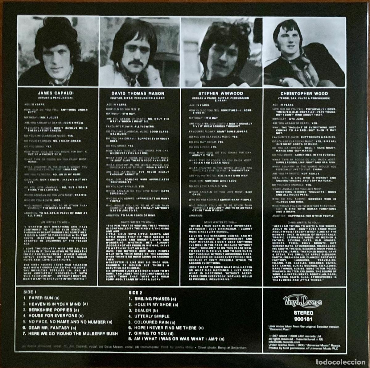 Discos de vinilo: TRAFFIC - MR. FANTASY - Foto 2