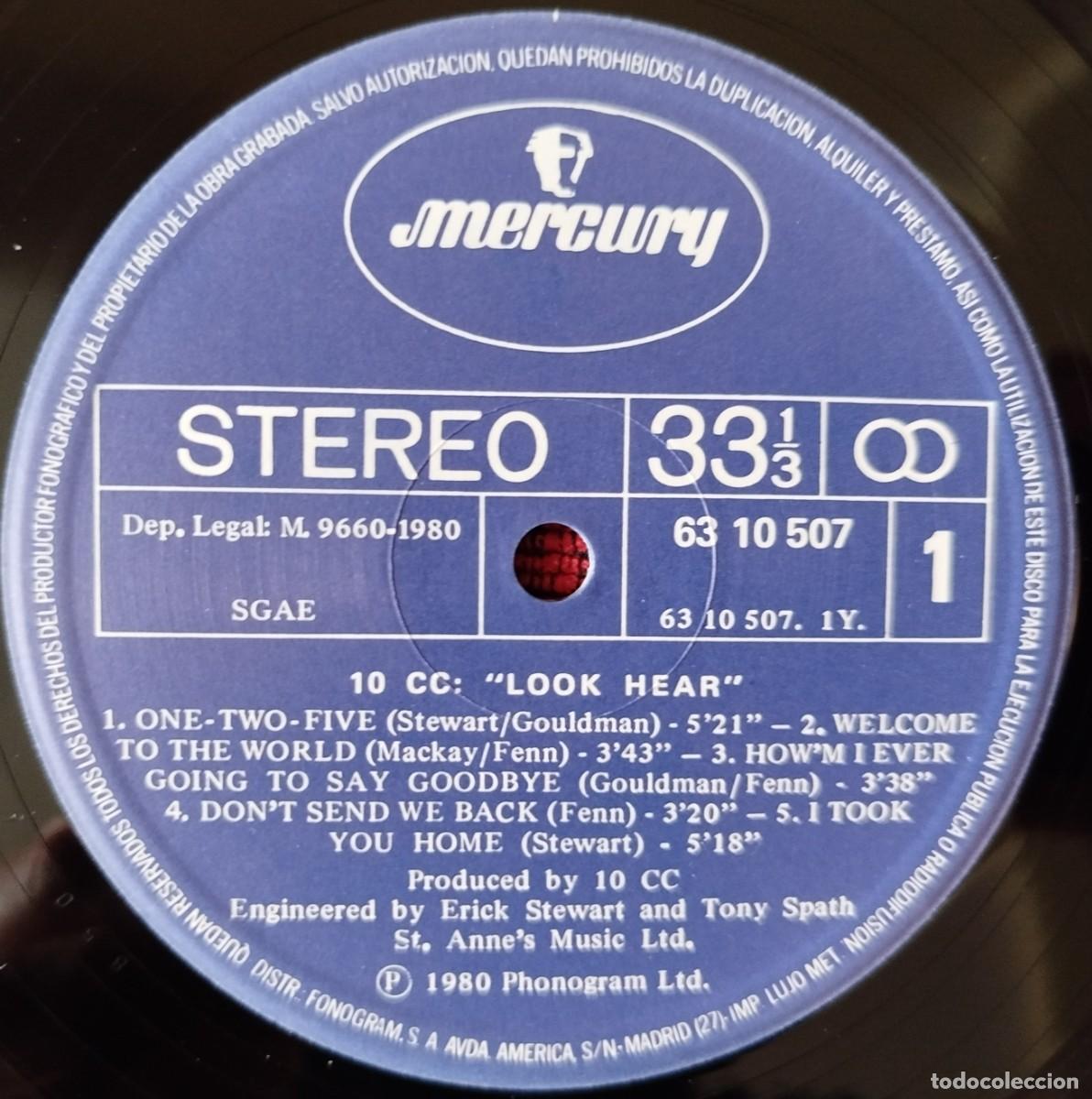 Discos de vinilo: 10CC ** Look Hear? ** VINILO LP 1980 10 CC - Foto 3