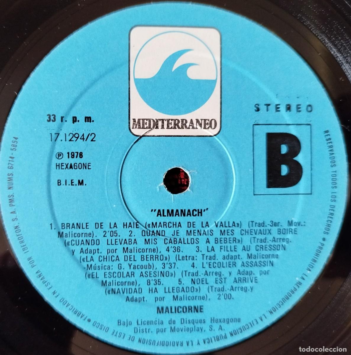 Discos de vinilo: MALICORNE ** Almanach ** VINILO LP 1978 - Foto 4