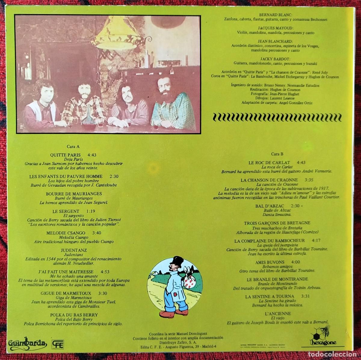 Discos de vinilo: LA BAMBOCHE ** Quitte Paris ** VINILO LP 1980 - Foto 2