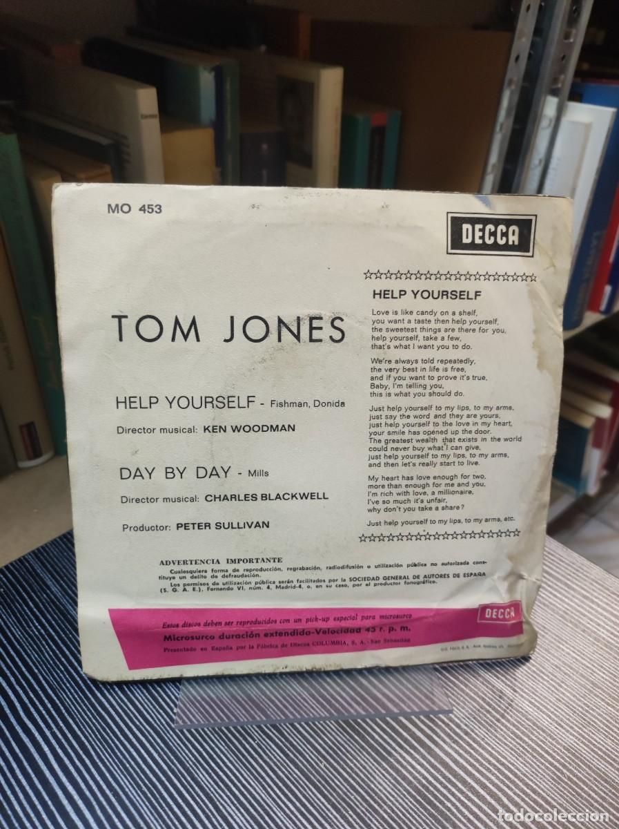 Discos de vinilo: Tom Jones &ndash; Help Yourself / Day By Day - Foto 2