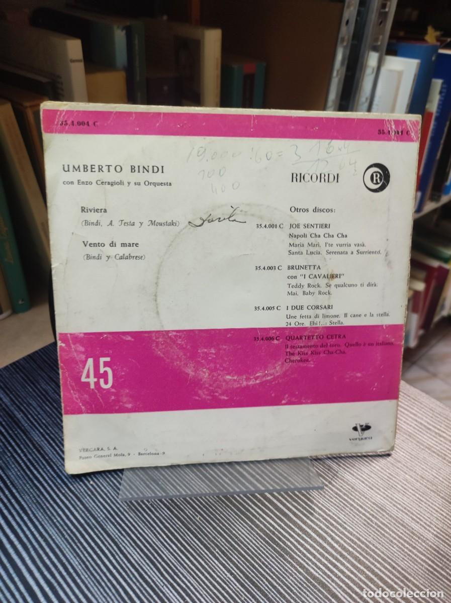 Discos de vinilo: RIVIERA VENTO DI MARE UMBERTO BINDI - Foto 2