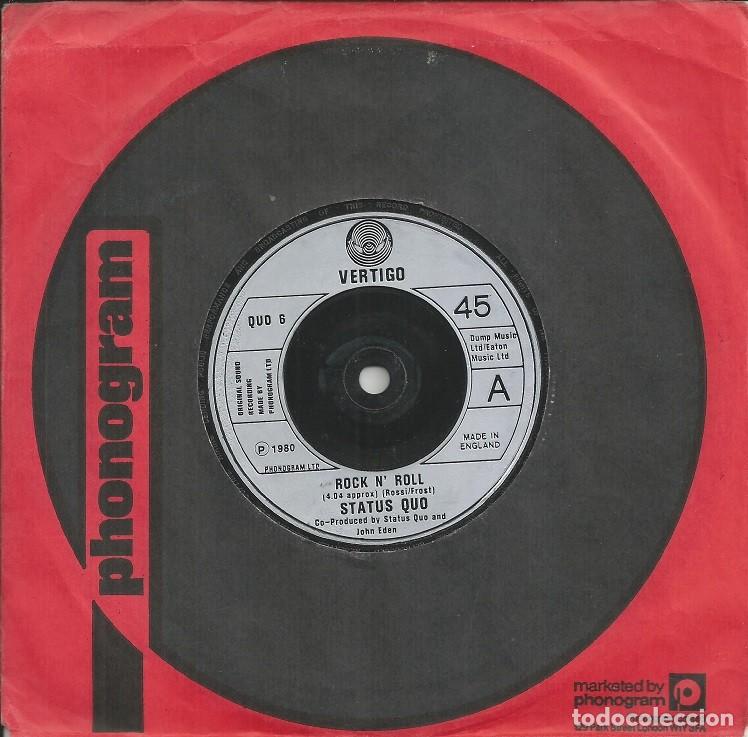 Discos de vinilo: STATUS QUO &middot;&middot;&middot; Rock N Roll / Hold You Back / Backwater - (Single) - Foto 1