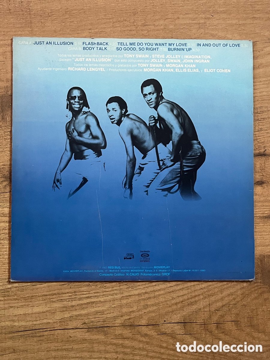 Discos de vinilo: IMAGINATION, JUST AN ILLUSION, 1982 - Foto 2