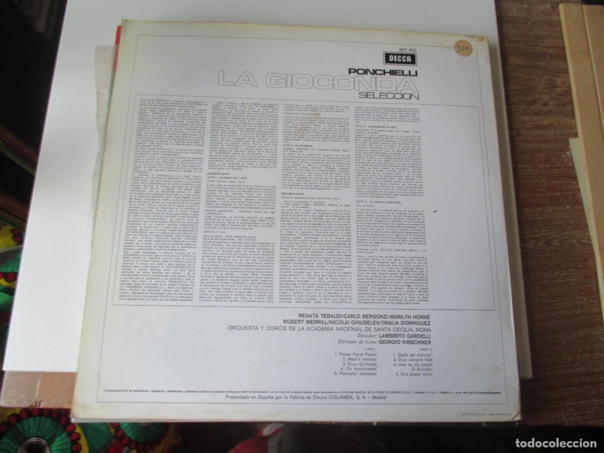 Discos de vinilo: PONCHIELLI La Giocconda ( Lp + Letra ) Z401 - Foto 2