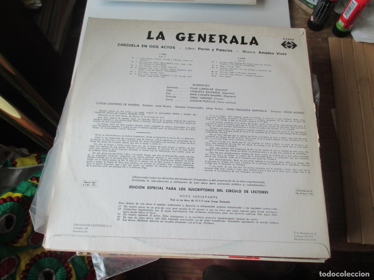 Discos de vinilo: PERRIN, PALACIOS, VIVES La generala Z407 - Foto 2