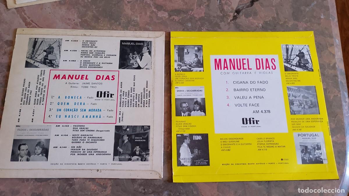 Discos de vinilo: Manuel Dias - 2 EP&acute;S Fados - Foto 2