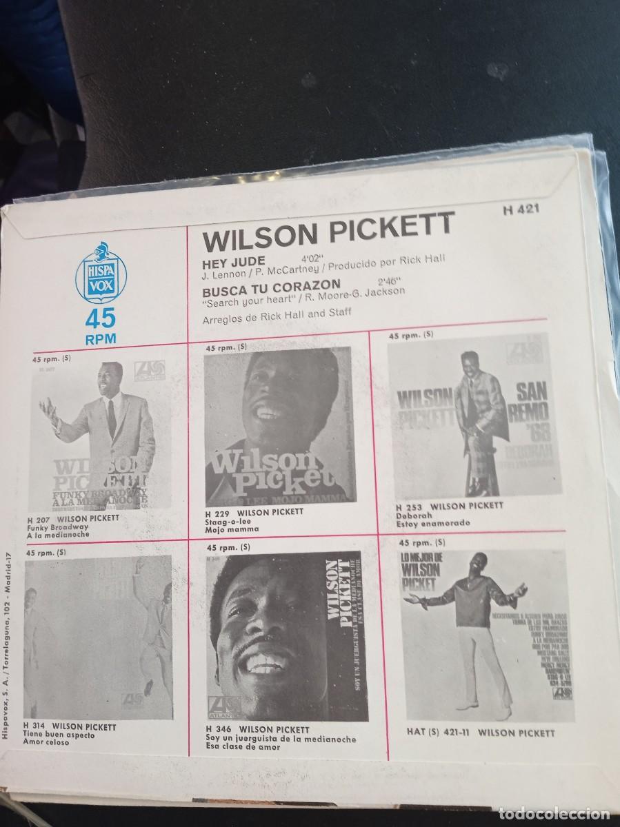 Discos de vinilo: WILSON PICKETT- HEY JUDE. SINGLE - Foto 2