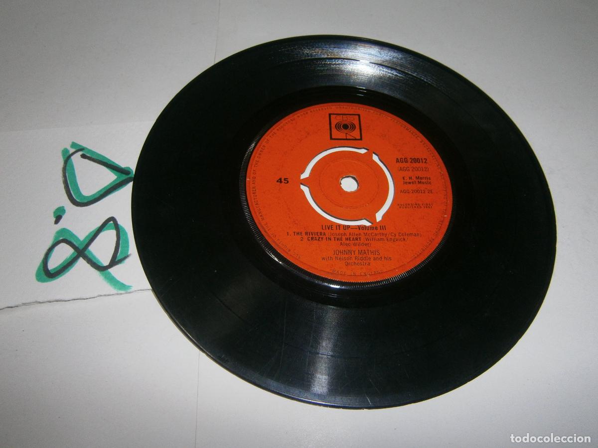 Discos de vinilo: ANTIGUO SINGLES VINILO - JOHNNY MATHIS - Foto 1