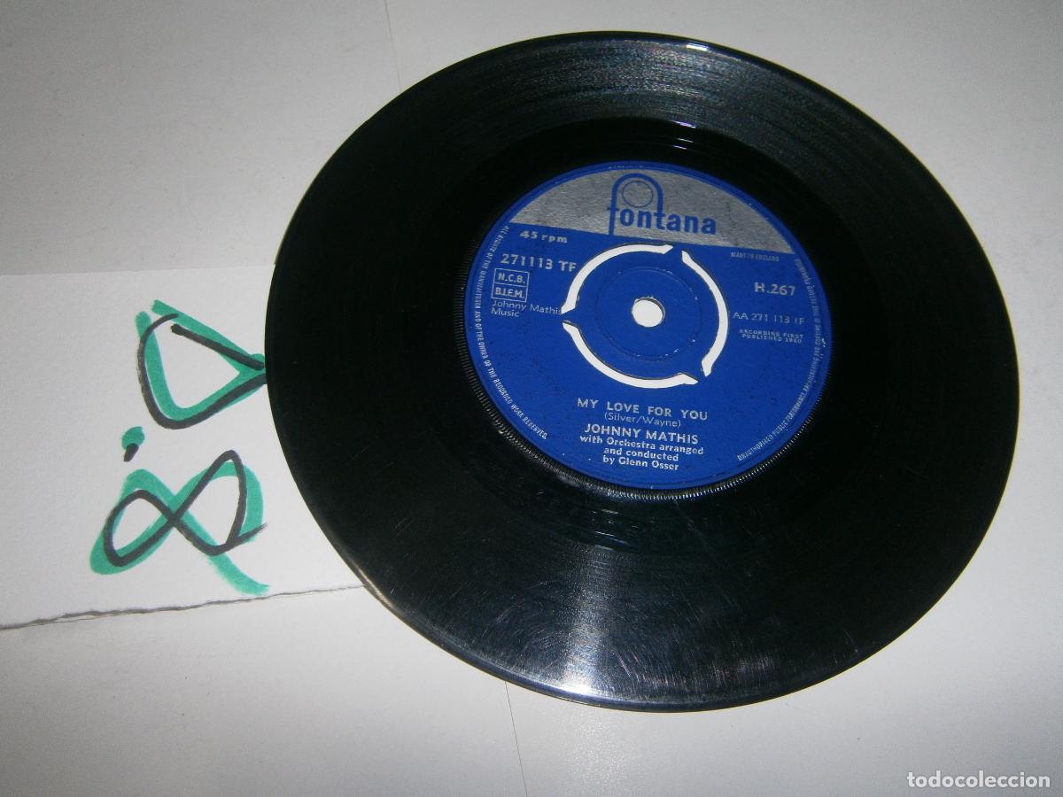 Discos de vinilo: ANTIGUO SINGLES VINILO - JOHNNY MATHIS - Foto 2