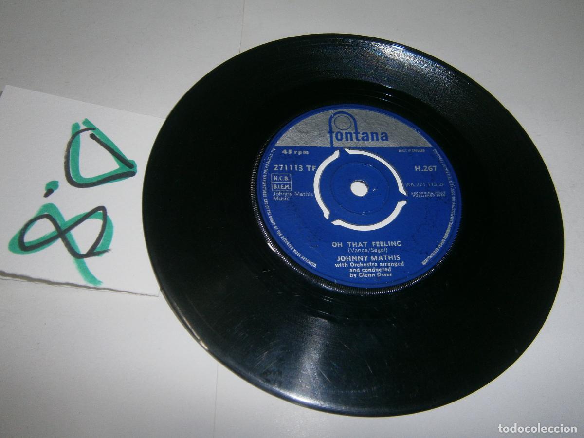 Discos de vinilo: ANTIGUO SINGLES VINILO - JOHNNY MATHIS - Foto 1