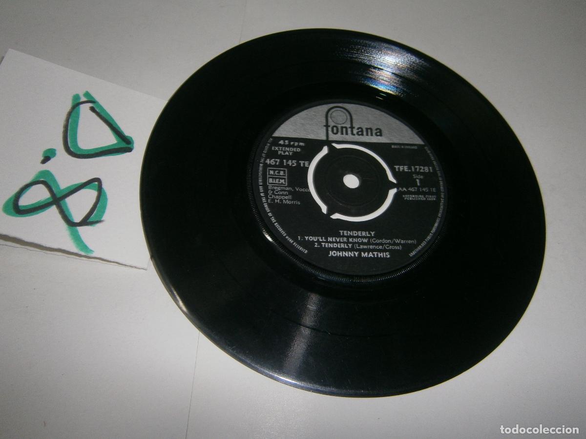Discos de vinilo: ANTIGUO SINGLES VINILO - JOHNNY MATHIS - Foto 2
