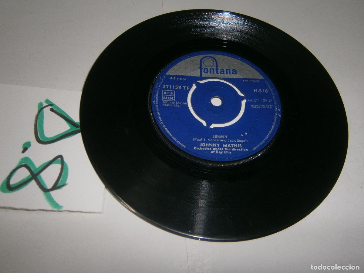 Discos de vinilo: ANTIGUO SINGLES VINILO - JOHNNY MATHIS - Foto 1