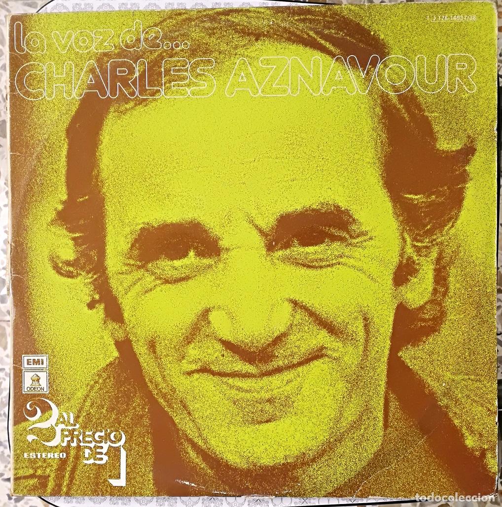 Discos de vinilo: Disco vinilo doble LP: La voz de... harles Aznavour - Foto 1