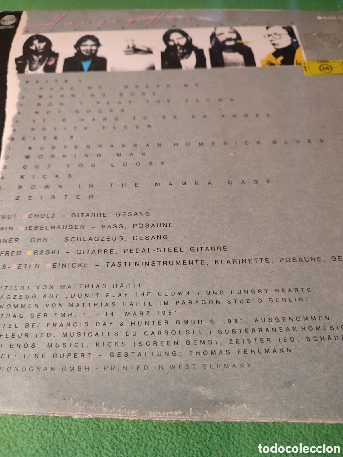 Discos de vinilo: Hungry Hearts - Hungry Hearts 1981 - Foto 2