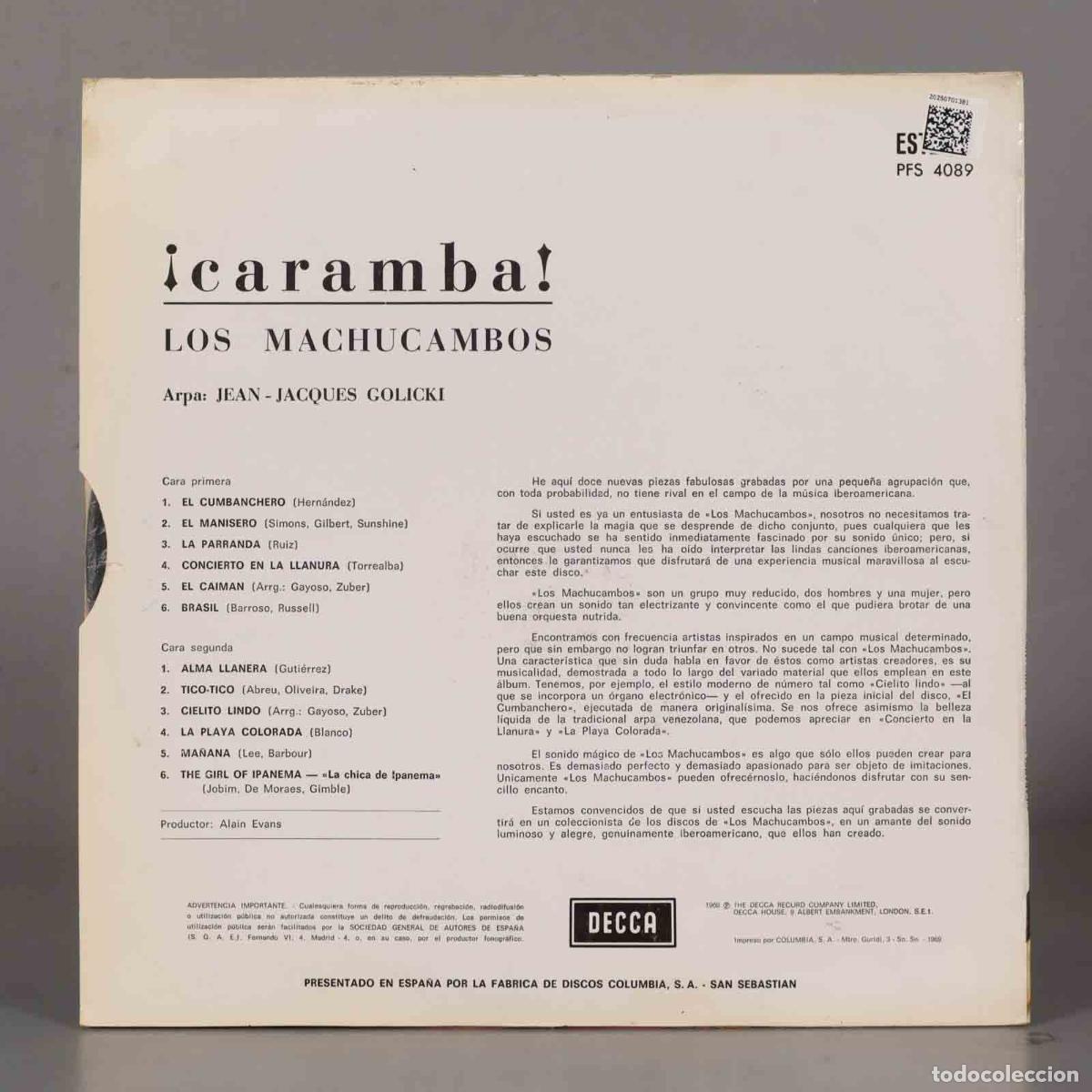 Discos de vinilo: LP. Los Machucambos &ndash; Caramba! - Foto 2