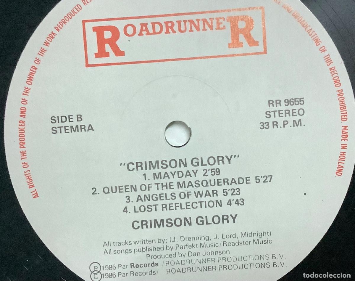 Discos de vinilo: LP CRIMSOM GLORY, CRIMSOM GLORY - Foto 5